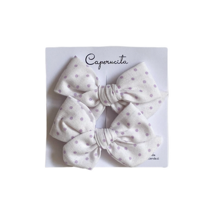 Set Margaritas Chicas - Lunares Lila | Caperucita