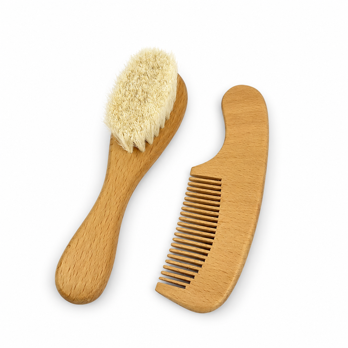 Set Cepillo y Peineta de Madera de Haya y Cerdas Naturales | Mamás Mateas