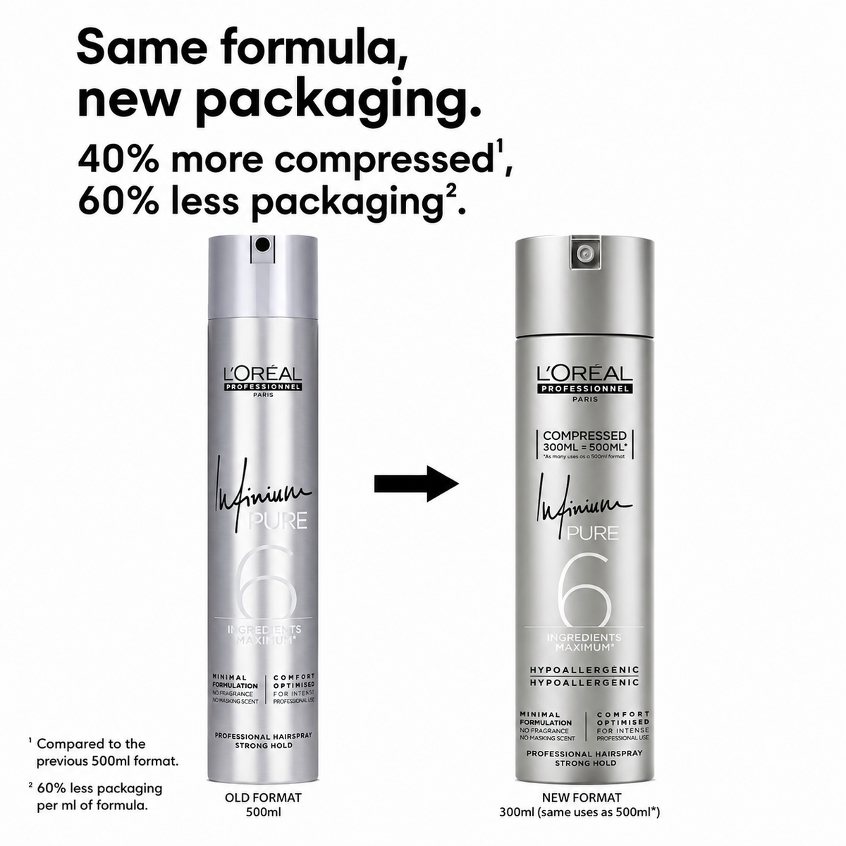 L'Oréal Professionnel Infinium Pure 6 Soft Hair Spray 500ml