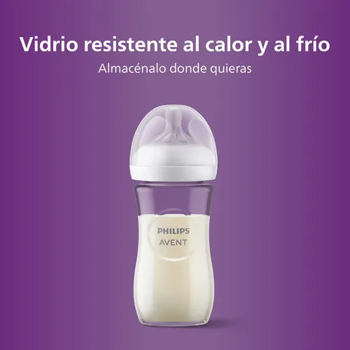 Mamadera Vidrio Natural Response - 240 ml | Philips Avent