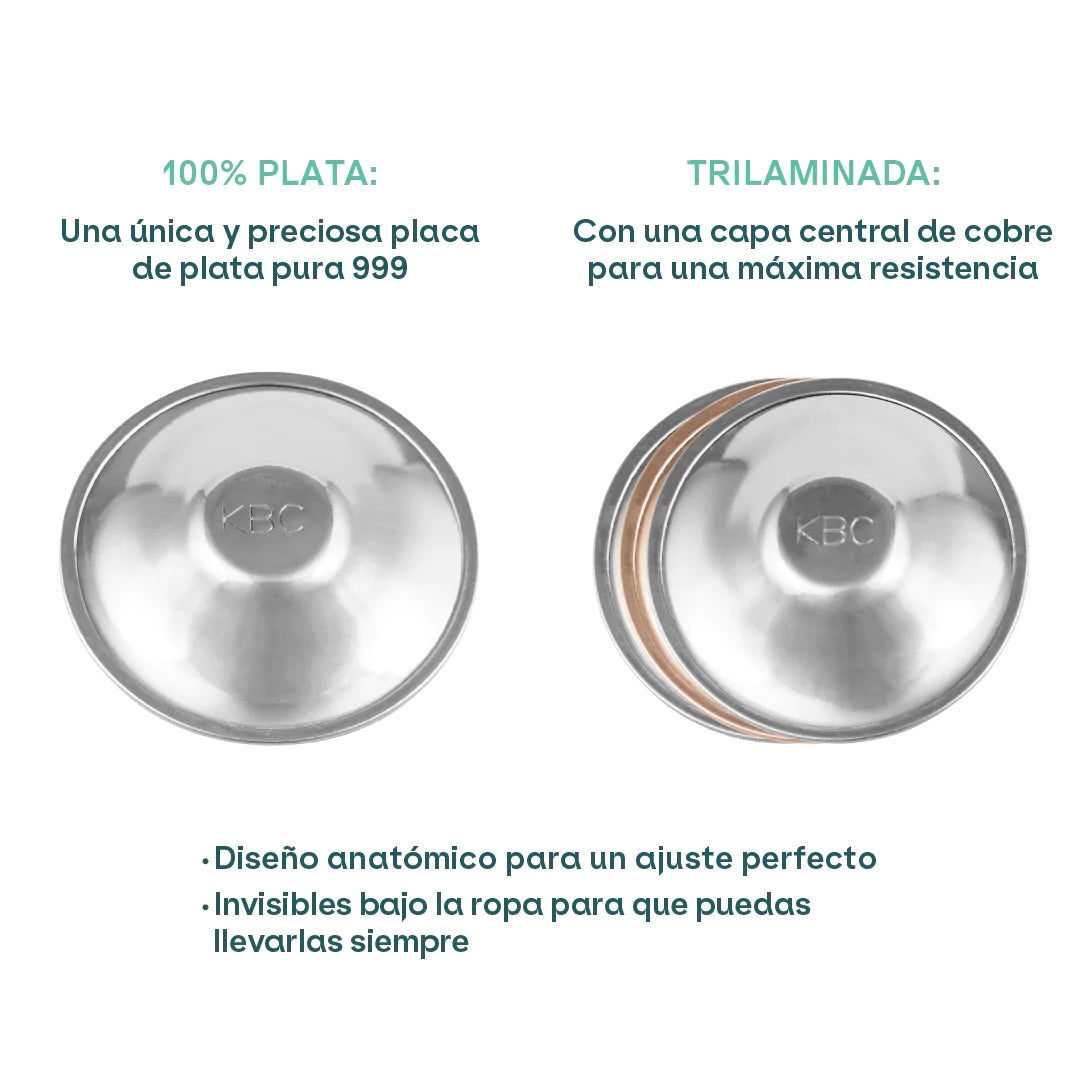 Copas para Lactancia de Plata Trilaminada | Koala Baby Care