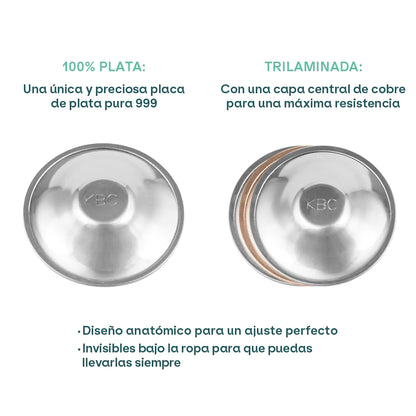 Copas para Lactancia de Plata Trilaminada | Koala Baby Care
