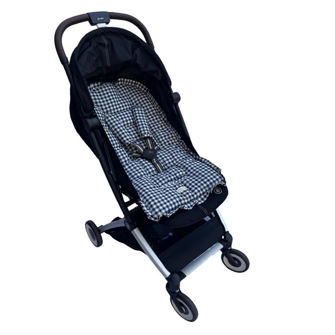 Protector Acolchado para Coche - Vichy Azul Marino | Baby Mattress