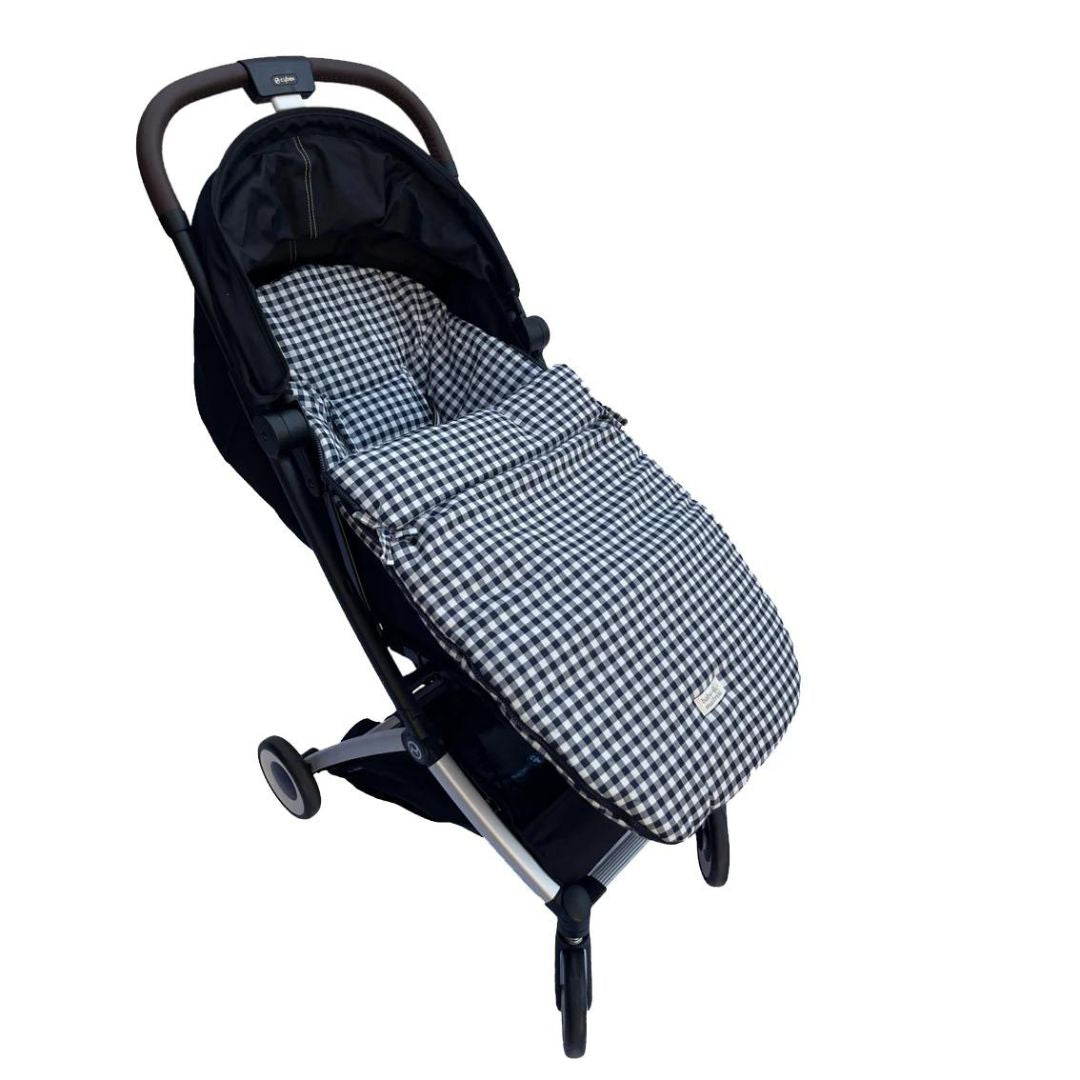 Saco para Coche - Algodón - Vichy Azul | Baby Mattress