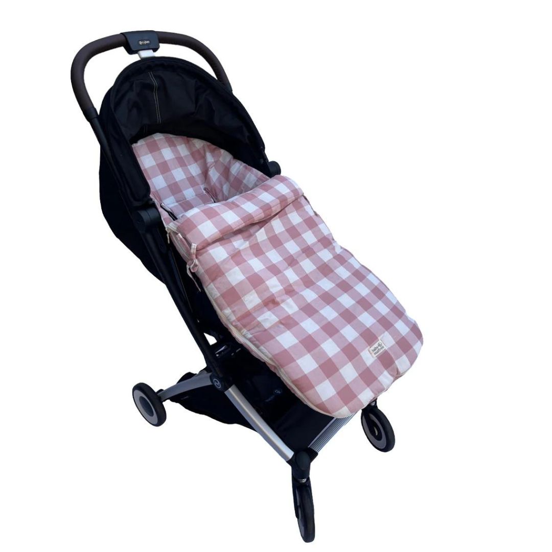 Saco para Coche - Algodón - Vichy Rosado | Baby Mattress
