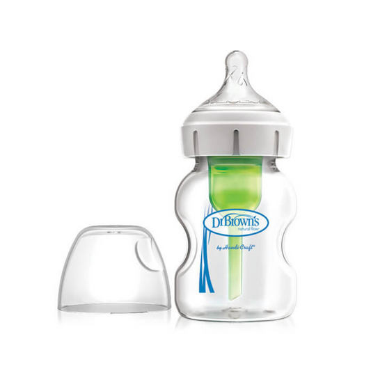 Mamadera de Vidrio Anticólicos Boca Ancha - 150ml | Dr. Brown's