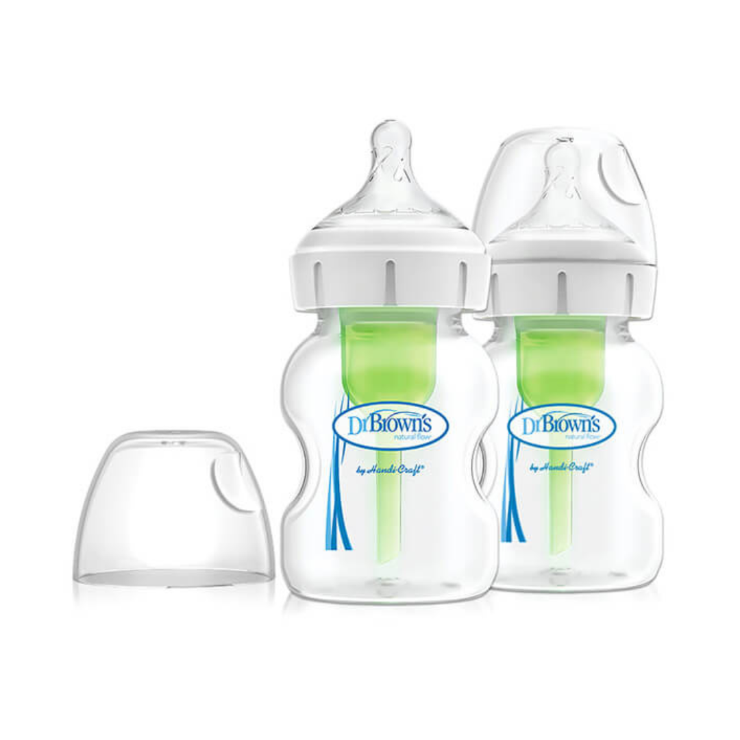 Pack de 2 Mamaderas Anticólicos Boca Ancha - 150ml | Dr. Brown's