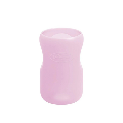 Funda Protectora para Mamadera de Vidrio Boca Ancha - Rosado | Dr. Brown's