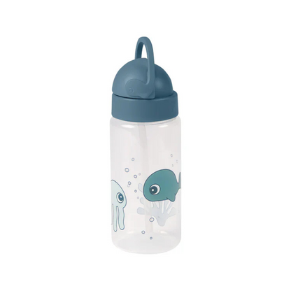 Botella con Bombilla Amigos del Mar 350ml - Azul | Done by deer
