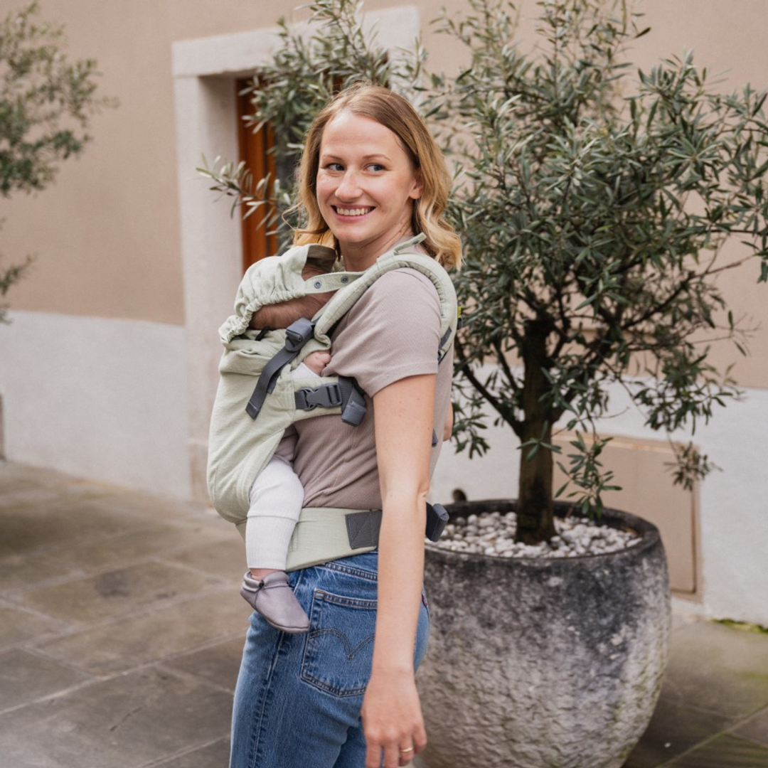 Mochila de Porteo Ergonómica - Boba X - Lino Willow Green | Boba