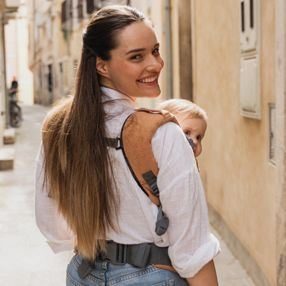 Mochila de Porteo Ergonómica - Boba X - Lino Rye Brown | Boba