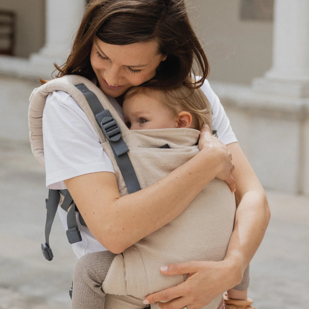Mochila de Porteo Ergonómica - Boba X - Lino Pampas Beige | Boba