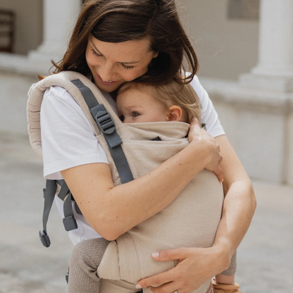 Mochila de Porteo Ergonómica - Boba X - Lino Pampas Beige | Boba