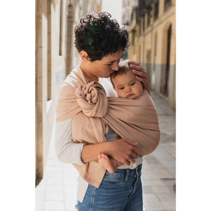 Portabebé Bandolera Ergonómica - Boba Ring Sling - Lino Peony Pink | Boba