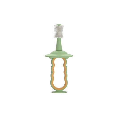 Cepillo Dental de Silicona para Bebé - Verde | MomCozy