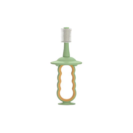 Cepillo Dental de Silicona para Bebé - Verde | MomCozy
