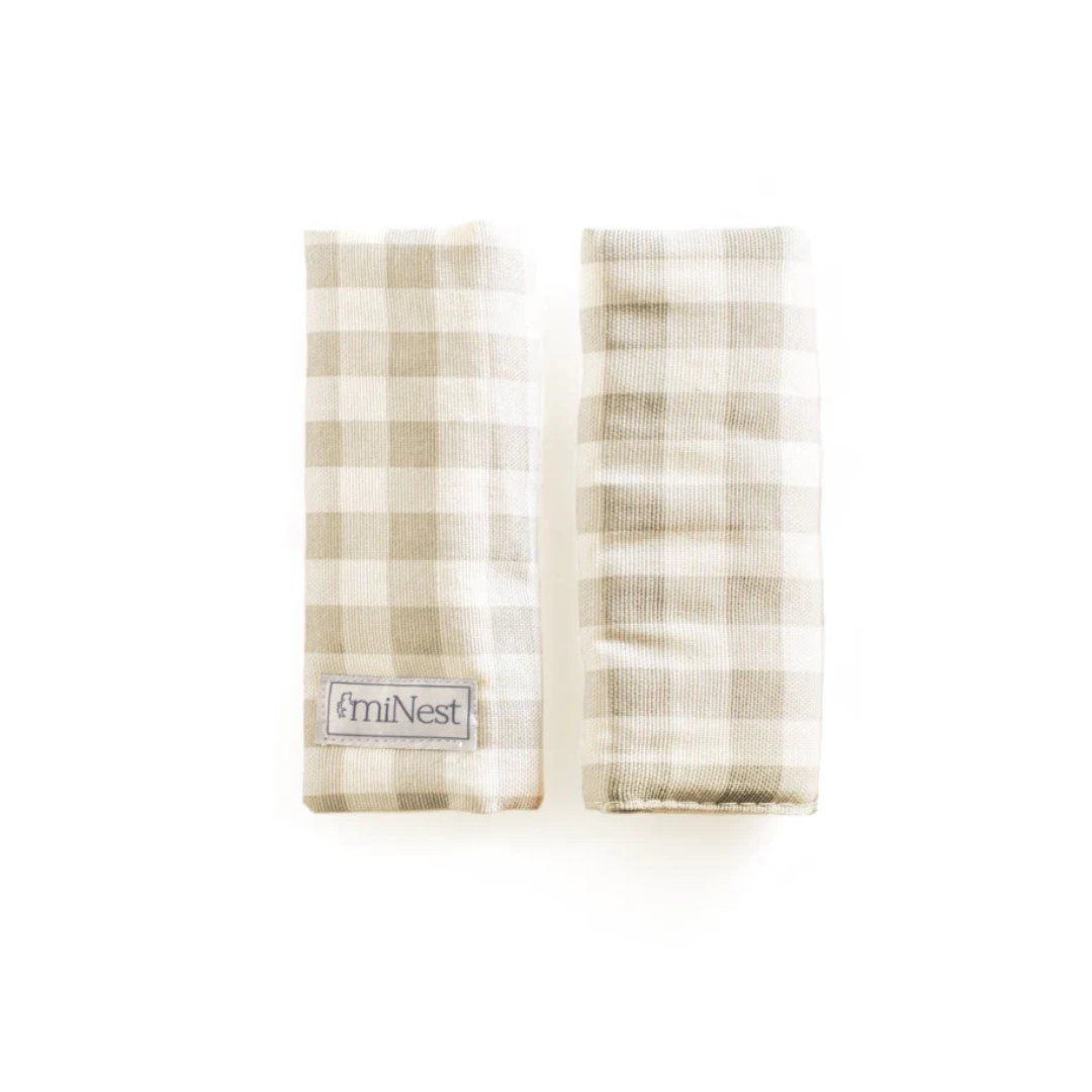 Protector de Tirantes - Vichy Beige y Camel (Reversible) | miNest