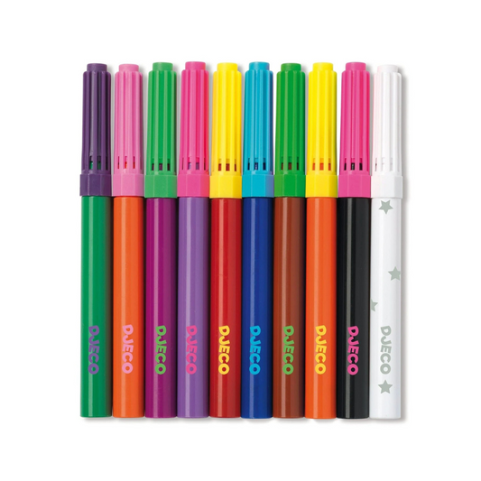 Set de 10 Lápices Plumones Mágicos | Djeco