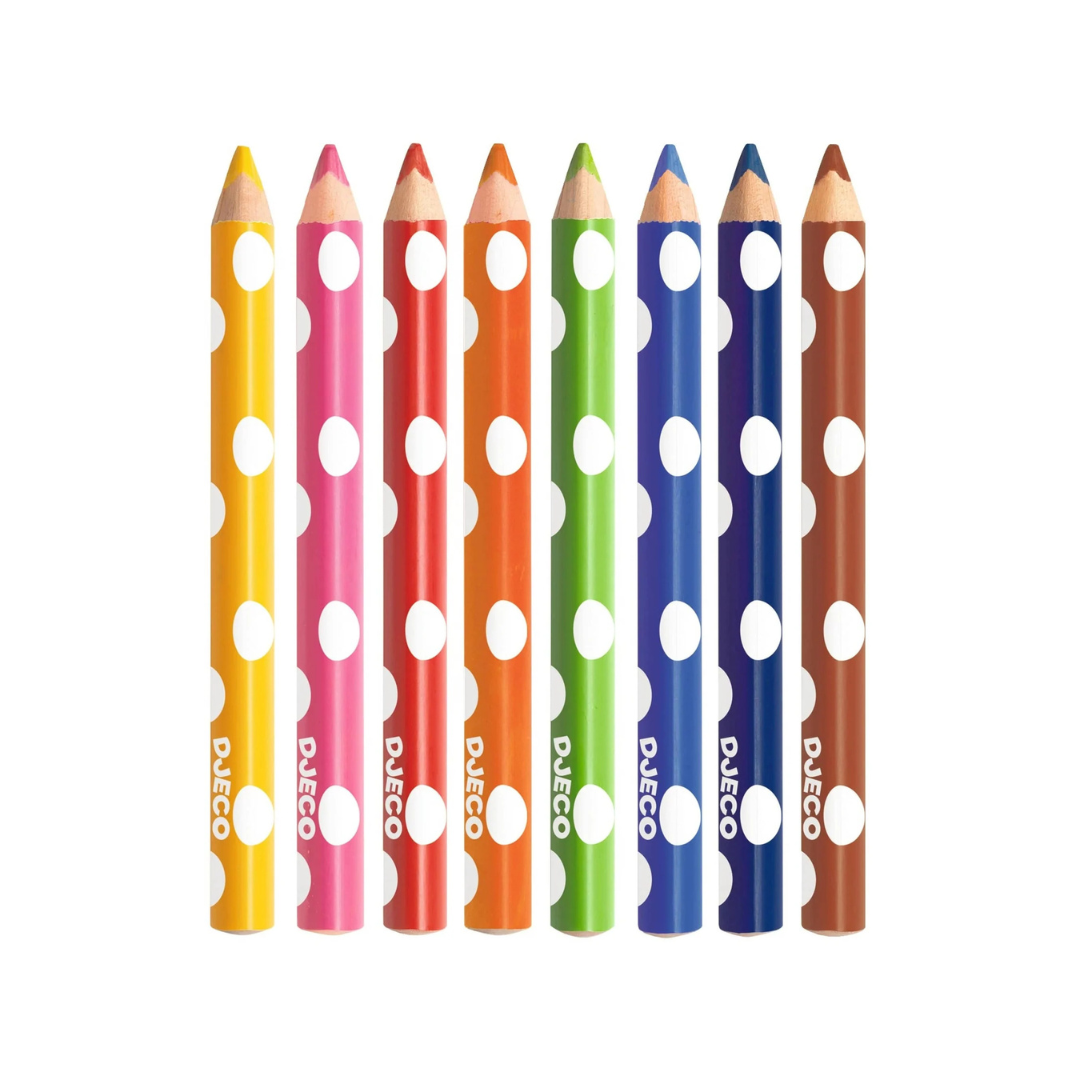 Set de 8 Lápices de Colores para Niños Pequeños | Djeco