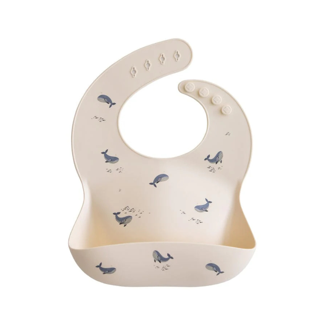 Babero de Silicona - Whales | Mushie