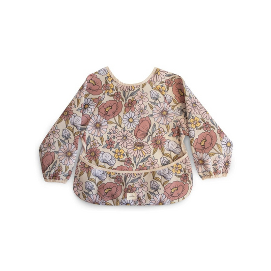 Babero Manga Larga - Flores Retro | Mushie