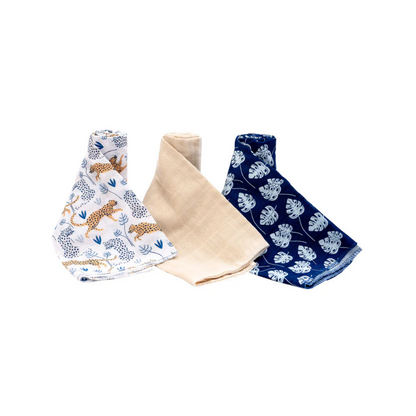 Pack de 3 Paños de Muselina - Chita Tropical | Bambino