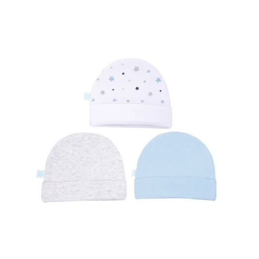 Set 3 Gorros 100% Algodón - Estrellitas | Bambino