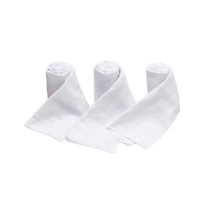 Pack de 3 Paños de Muselina - Blanco | Bambino
