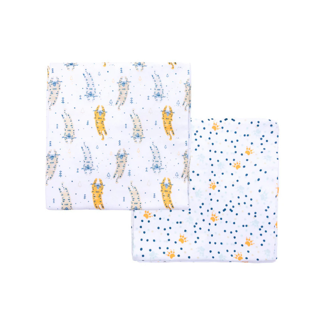 Set 2 Mantas de Franela 100% Algodón - Huella Chita | Bambino