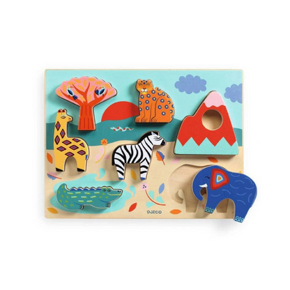Puzzle Madera Encaje - Savana Story | Djeco
