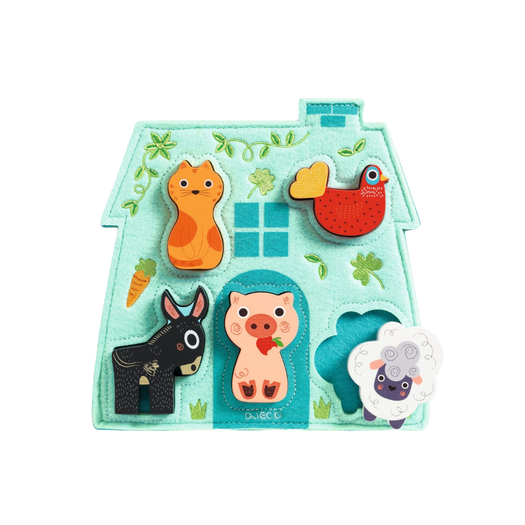 Puzzle Madera y Fieltro Encaje - Mouki | Djeco