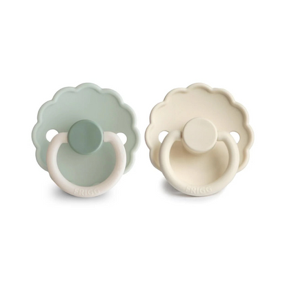 Pack de 2 Chupetes de Silicona - Daisy - Little Darling / Cream | FRIGG