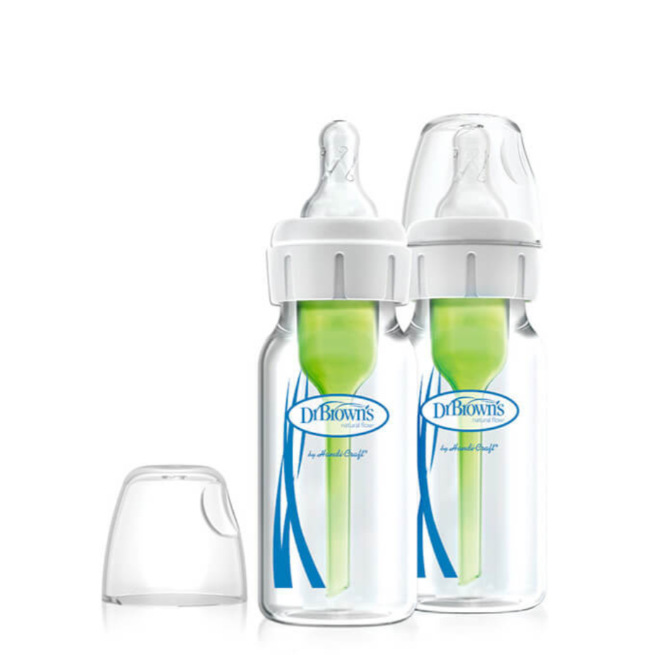 Pack de 2 Mamaderas de Vidrio Anticólicos - 120ml | Dr. Brown's