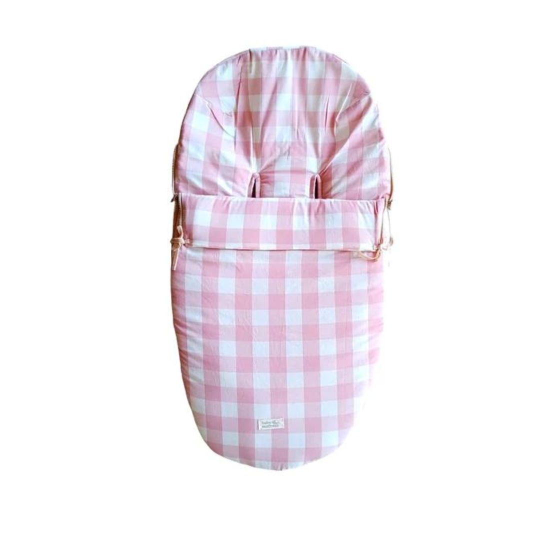 Saco para Coche - Algodón - Vichy Rosado | Baby Mattress