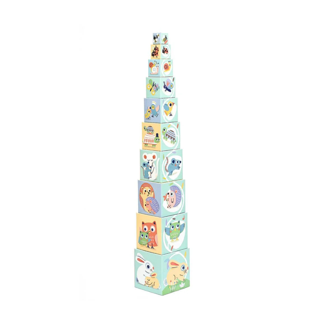 Cubos Apilables 10 Unidades - Baby Bloki | Djeco