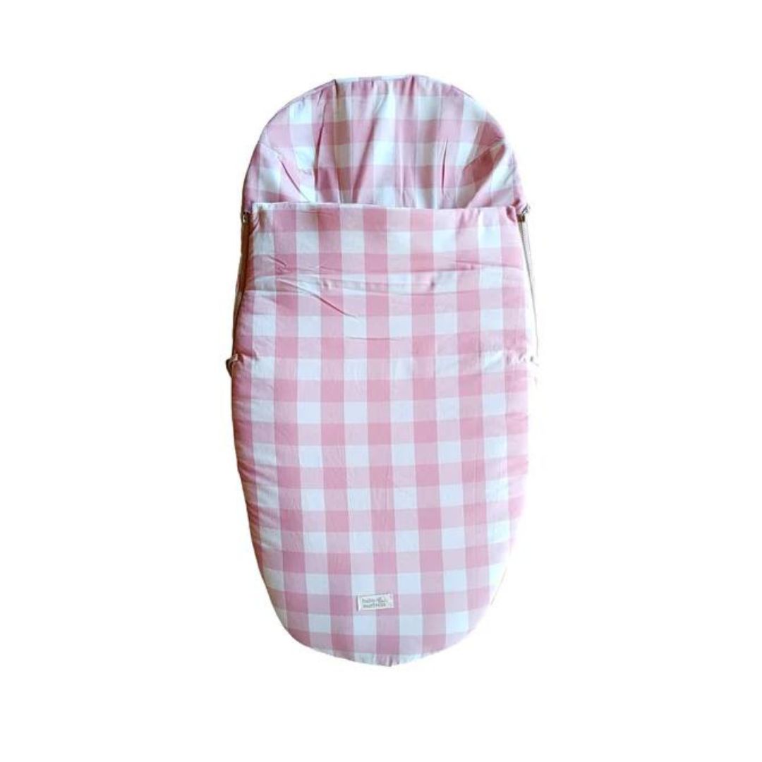 Saco para Coche - Algodón - Vichy Rosado | Baby Mattress