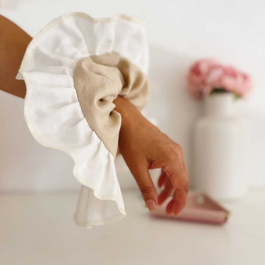 Collet Scrunchie - Lino Beige | An y Lu