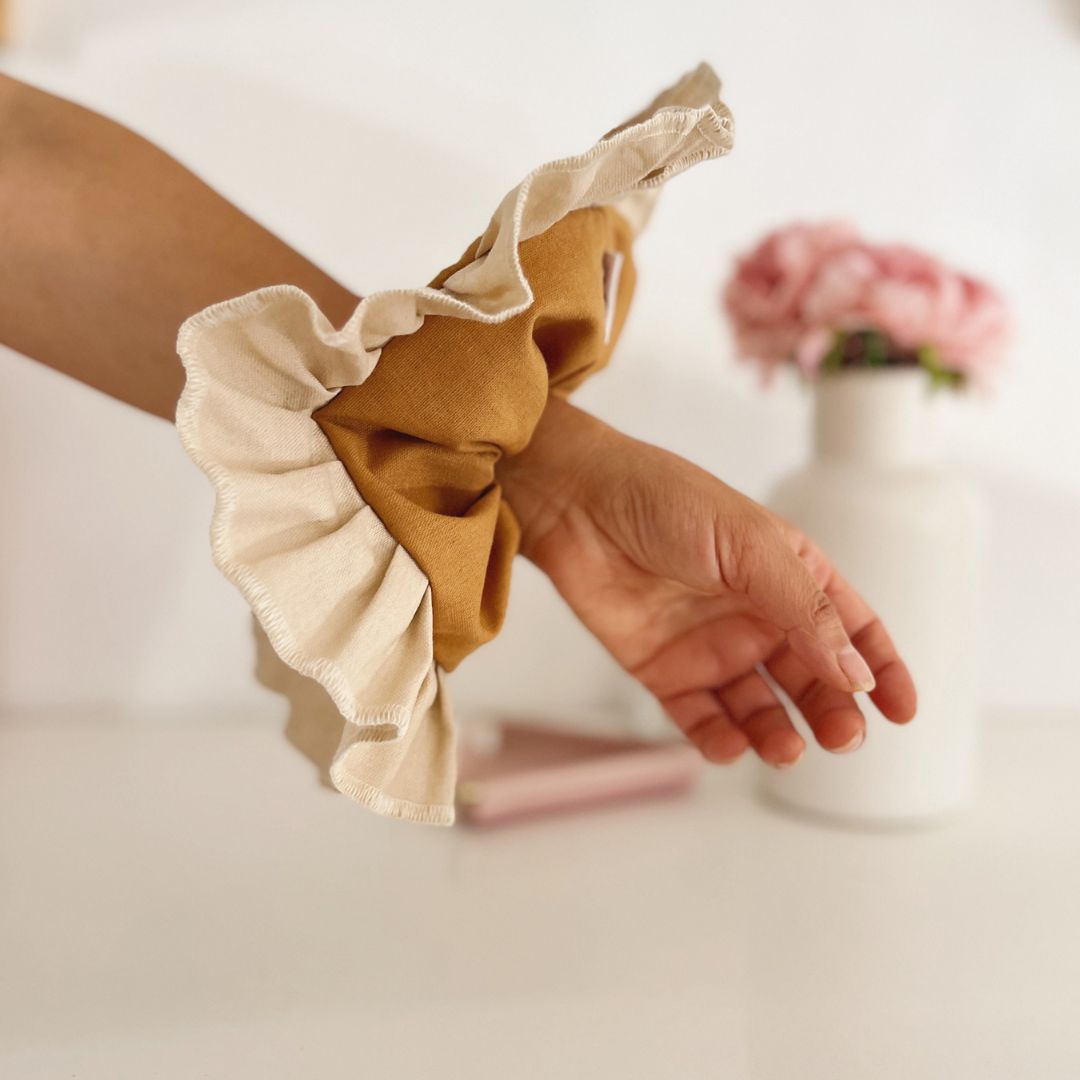 Collet Scrunchie - Lino Camel | An y Lu