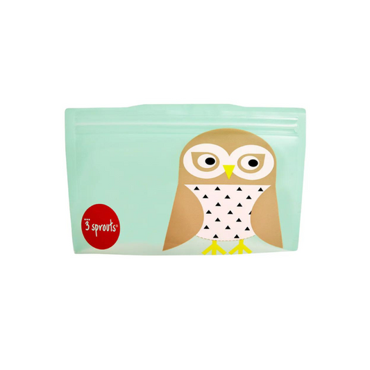 Bolsas Reutilizables para Snack - 2 unidades - Búho | 3 Sprouts