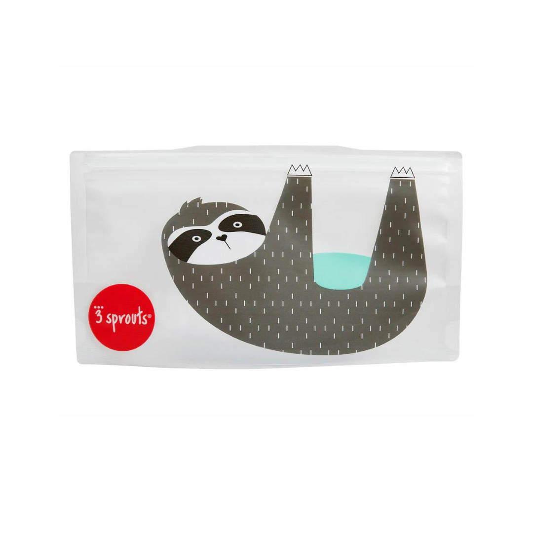 Bolsas Reutilizables para Snack - 2 unidades - Perezoso | 3 Sprouts