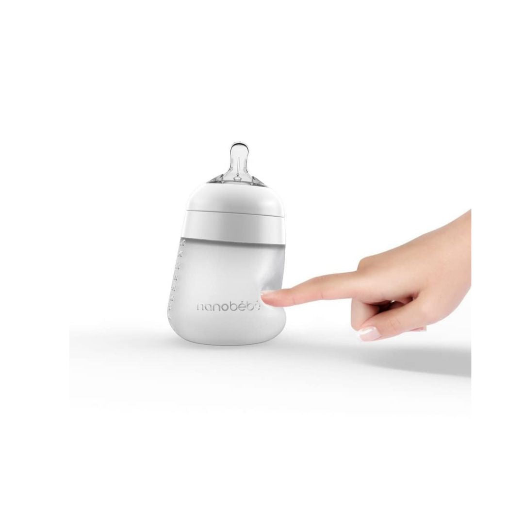 Pack 4 Mamaderas de Silicona 150 ml - Rosado y Blanco | Nanobebé