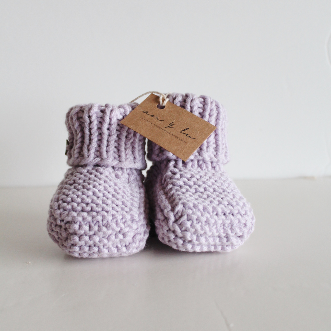 Botín tejido (0-6 meses) - Lila | An y Lu