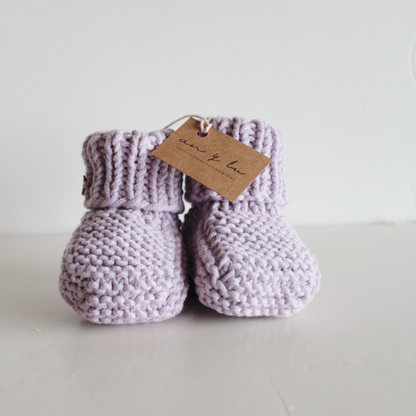 Botín tejido (0-6 meses) - Lila | An y Lu