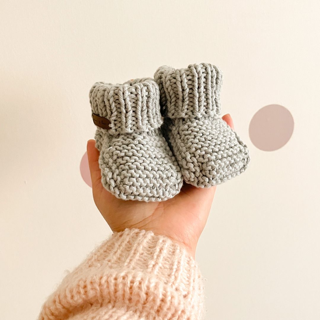 Botín tejido (0-6 meses) - Gris | An y Lu