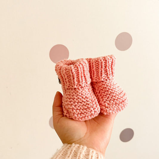 Botín tejido (0-6 meses) - Rosa | An y Lu