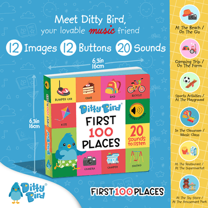 Libro Interactivo Musical - First 100 Places | Ditty Bird