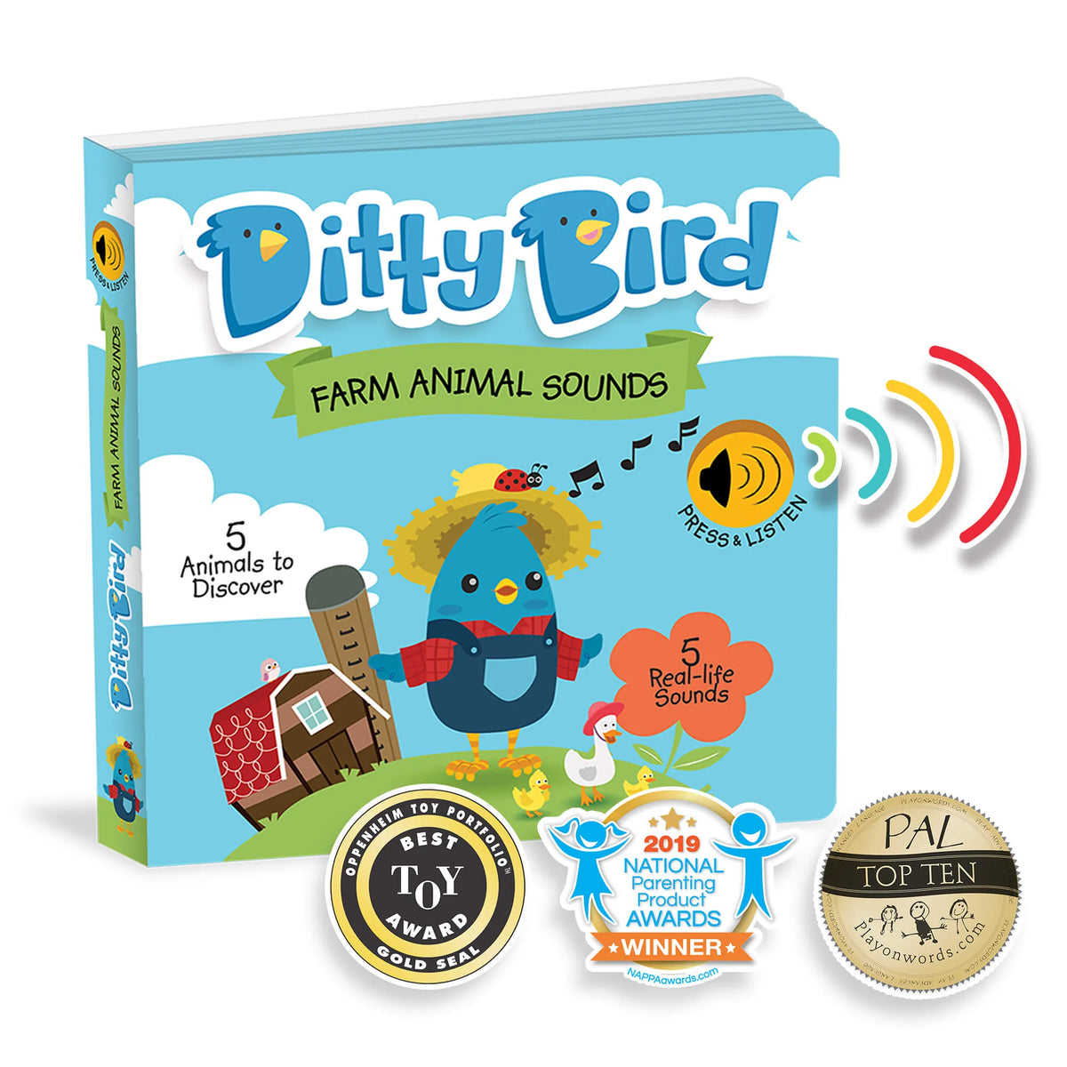 Libro Interactivo Musical - Farm Animal Sounds | Ditty Bird