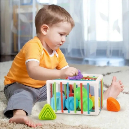 Rectángulo de Encaje y Sensorial Montessori - 13 Piezas | Huanger
