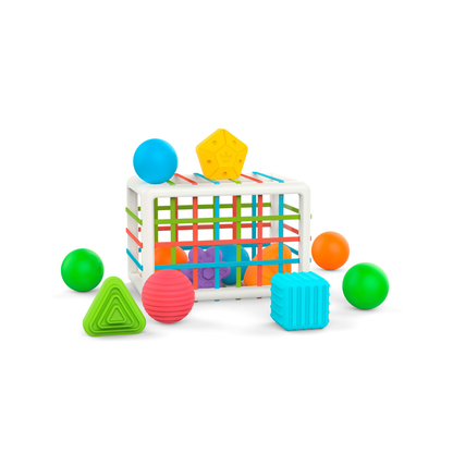 Rectángulo de Encaje y Sensorial Montessori - 13 Piezas | Huanger