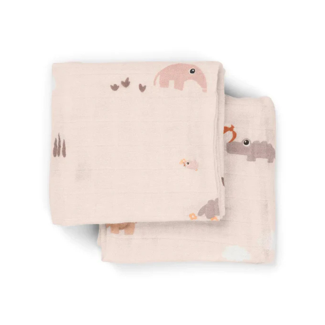 Pack 2 Muselinas Pequeñas - Playground - Rosa | Done by deer